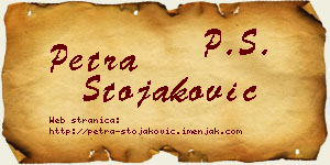Petra Stojaković vizit kartica